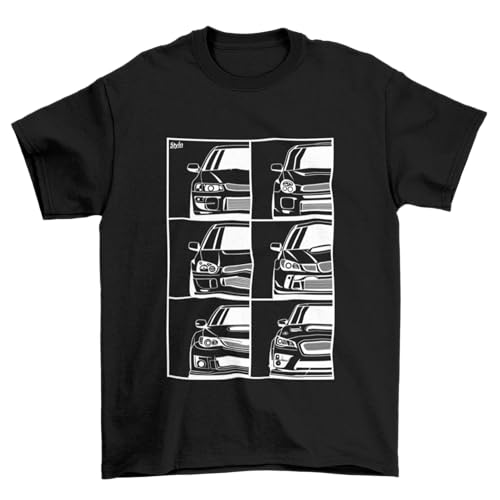 STYLN Subie Generation Cars T-Shirt for Subaru Enthusiasts