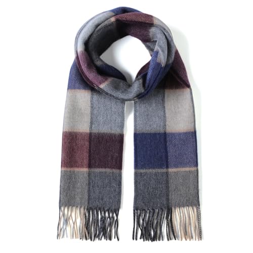 Unisex 100% Wool Scarf for Men Women Warm Winter Scarves - Main Image