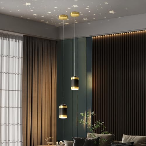 Lustre moderne chambre 6000K avec éclairage LED blanc froid intense - 2