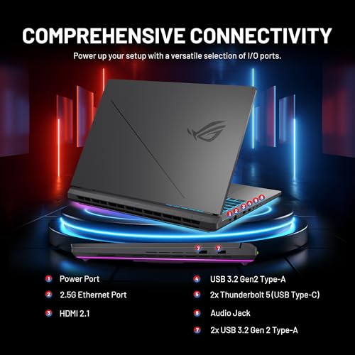 ROG Strix G18 18" WQXGA 240Hz Gaming Laptop, GeForce RTX 5070 8GB, Intel Ultra 9 275HX, 32GB DDR5, 2TB Storage (1TB SSD & 1TB Docking Station Set), Tastiera retroilluminata, Fotocamera IR, Win11 - Notebook - Immagine 7