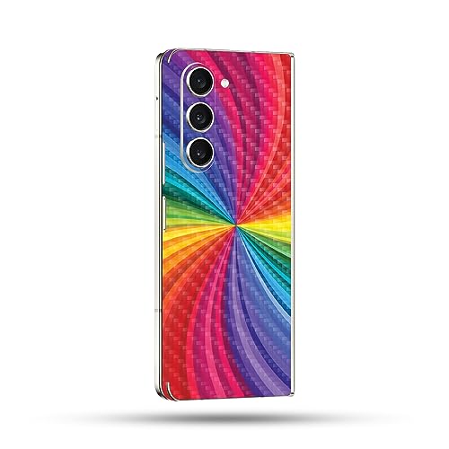 Image of MightySkins Skin Compatible with Samsung Galaxy Z Fold 5 Full Wrap - Protective Durable Textured Carbon Fiber Finish | Easy to Apply Remove and Change Styles | Made in The USA