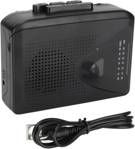 ETZIN Portable Cassette Player, Multifunctional Classic Cassette Tape Player Supports AM FM Radio Stereo Compact Tape Player with 3.5mm Headphone Jack EPL-1221CA
