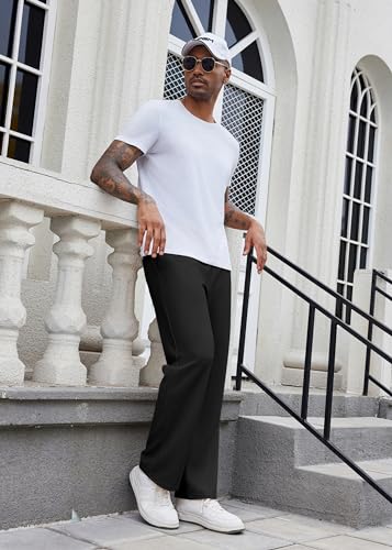 COOFANDY Men's Casual Sweatpants Open Bottom Lounge Pants Drawstring Sweat Pants Joggers with Pockets4