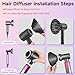 Hair Diffuser Attachment Nozzles for Dy-son Supersonic Hair Dryer HD01 HD02 HD03 HD04 HD08 HD15 Tools Accessaries Parts, Upgraded Magne-tic Diffuser Attachment, Black