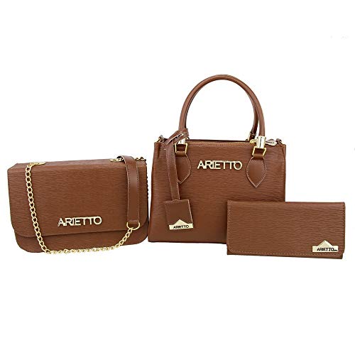 Kit Bolsas Feminina Conjunto 4 Peças Arietto Cor:Marrom