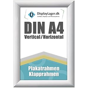 DisplayLager A4 Klapprahmen Plakatrahmen Weiß