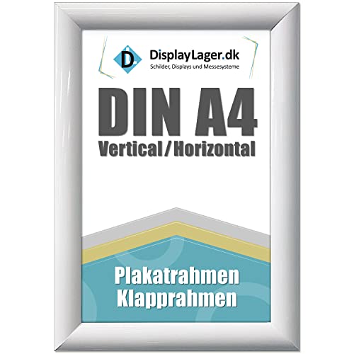 DisplayLager A4 Klapprahmen Plakatrahmen Weiß