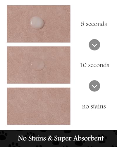 Image of Pet Feeding Mat-Absorbent Dog Mat for Food and Water Bowl-No Stains Quick Dry Water Dispenser Mat-Dog Accessories Pet Supplies-Bowl for Messy Drinkers（Dusty Pink,16 inchx24 inch