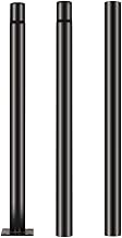 Jandei - Pole for 3 m lamp in 1 m increments - Black galvanized steel with anchor base - Weatherproof - Ideal for gardens, streets and parks - Screws included