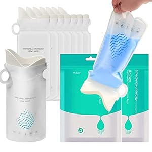 LIBRNTY Einweg-Urinbeutel,Reise toiletten,Tragbare Notfall-Urinbeutel für Männer Frauen Kinder, Auto Toilettentasche für…