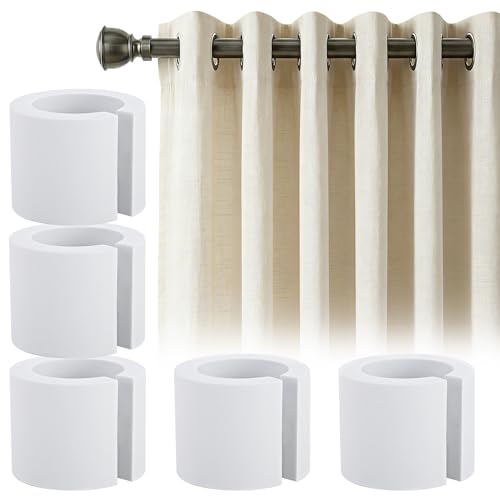 moonoom 16 Pcs Foam Curtain Spacers 50mm Curtain Spacer EVA Roller Rod Attachment Drapery Spacers for Home and Office Uniform Spacing Decor Accessories
