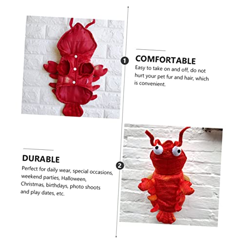 Disfraz de langosta rojo para perros talla S miniatura 6