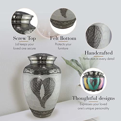 Image of Angel Wing Cremation Urns for Human Ashes Adult Female Angel Urns for Ashes