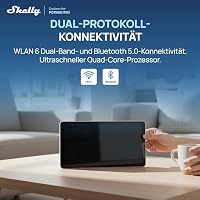 Shelly Wall Display X2i Silber - 6.9" WLAN-Smart-Home-Bedienfeld, Integriertes 5A-Relais, Neutralleiter Erforderlich, LUX- und G-Sensor, Stereo-Lautsprecher, Steuerzentrale, Alexa & Google Home – Ansicht 3