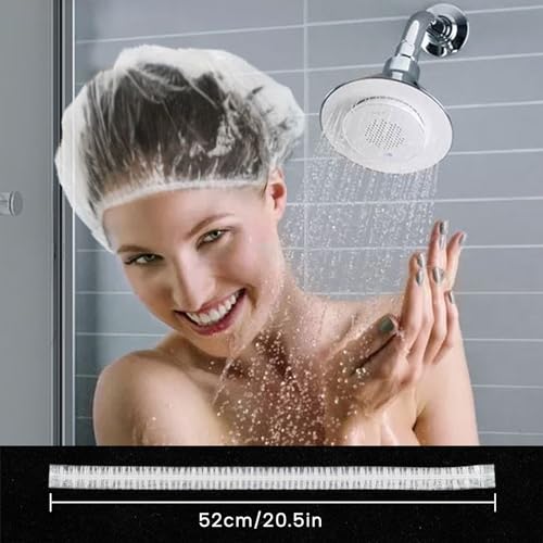 Years calm 30PCS Disposable Shower Caps, Clear Shower Caps for Travel, large Plastic Hair Caps for Women, Home Use, Hotel (30PCS large Size 20.5"