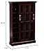SEI Furniture Media Cabinet w/ Sliding Doors, Espresso
