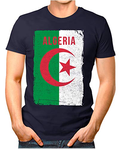 Drapeau Algérie vintage t-shirt homme portez l'amour du pays et du soccer