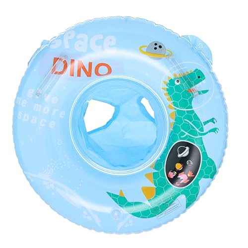 Swimming Float insuflável para crianças, anel de natação bebé flutuante para bebé para meninos e meninas adequado para crianças de 1 a 4 anos, padrão bonito de desenhos animados (azul)