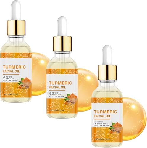 Suero Facial de Aceite de Cúrcuma: Reduce las Líneas de Expresión, Mejora las Manchas Oscuras, Unifica el Tono de la Piel, Hidrata y Repara en Profundidad, Ligero y de Rápida Absorción