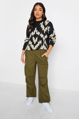 Abstract Jacquard Print Sweater Pullover Black2