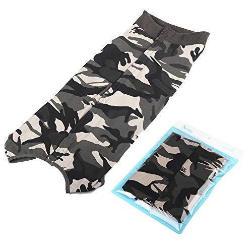 Dotoner Krankenhausanzug für Hunde und Katzen, Wundschutz für Welpen, medizinische Kleidung, nach Operationen, Ersatzkragen und Kegel (XXL, Camouflage)