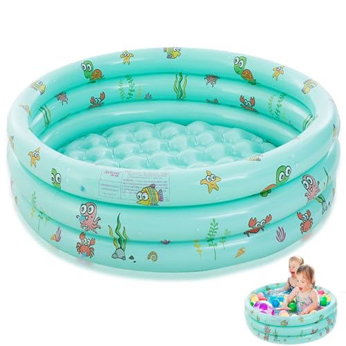 Planschbecken für Kinder,Aufblasbares Planschbecken,Aufblasbares Baby Schwimmbad,Runder Aufblasbarer Kinderpool,Planschbecken Baby,Kinder Aufstellpool Aufblasbarem,BabyPool für Garten