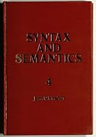 Syntax and Semantics, Volume 4 012785424X Book Cover