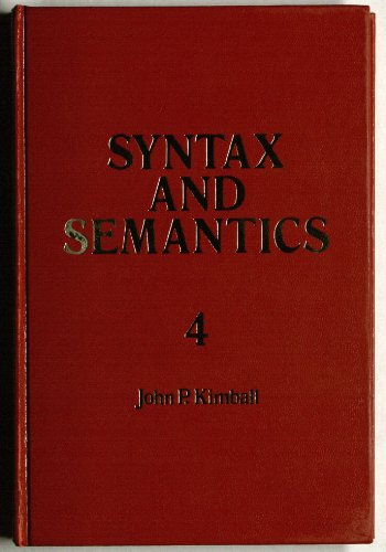 Syntax and Semantics: v.4 view 2