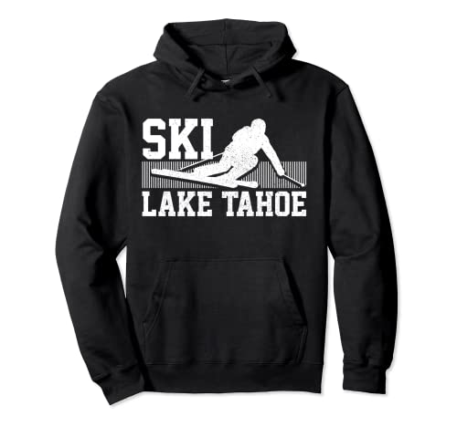 Ski Lake Tahoe Vintage California Invierno Deporte recuerdo Sudadera con Capucha