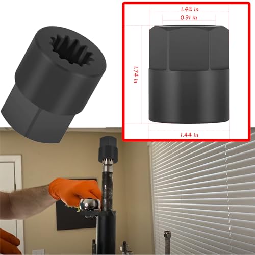 Image of Generic 91-61069 Bearing Carrier Retainer Nut Wrench Tool & 91-31107T Shift Shaft Bushing Tool & 91-43506 Drive Shaft Bearing Threaded Wrench Tool and 91-56775T Adapter Tool, Black
