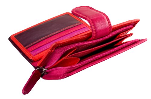 Visconti Rb40 Multi Colored Small Soft Leather Ladies Wallet & Purse (Plum Multi) #TOP4
