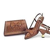 Womens Luxury Shoe and Bag Set for Party Sparkly Rhinestone Purse for Weddings Shiny Elegant Heeled Shoes
