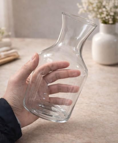 Image of Aradhya Enterprises Glass Vase, Flower Vase, Vessel, Money Plant Pot for Bedroom, Balcony, Home, Table and Office Decoration (Bottle Shape Pot) - Pack of 2 Piece, 7.5 Inches