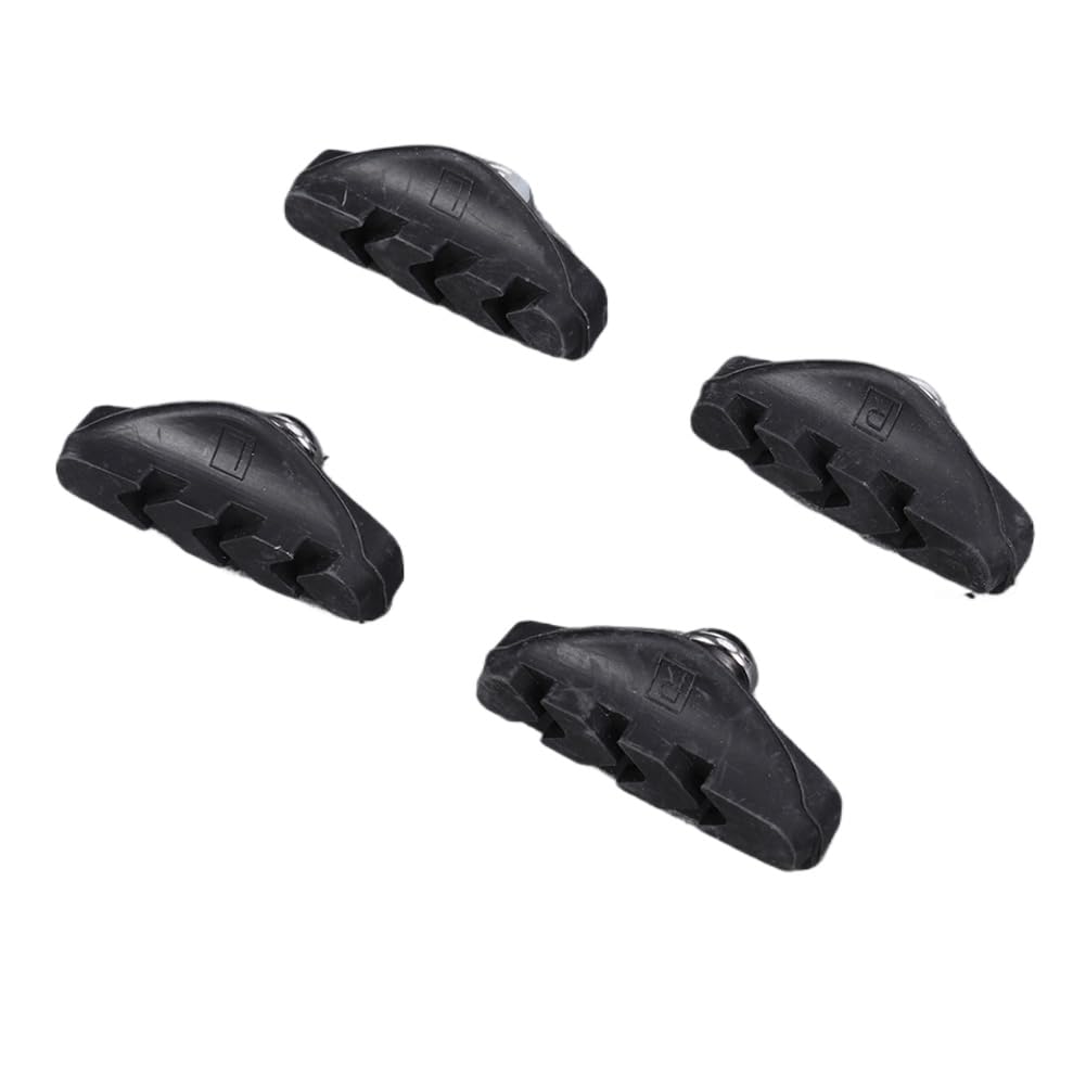C-Bremsbeläge, V-förmig, gerillt, Gummi, verschleißfest, geräuschreduzierendes Design, kompatibel mit Straßen-Mountainbikes