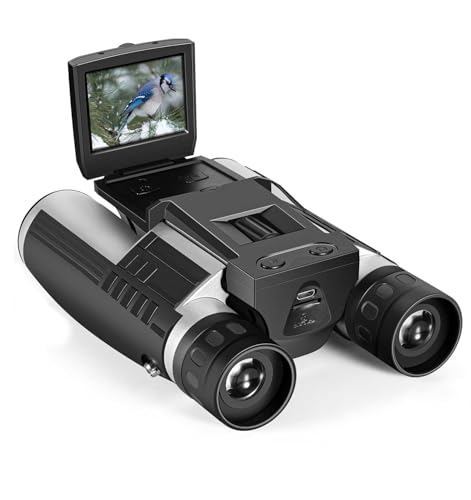 Camonity 5M 2' LCD 32GB Digital Binocular with Camera 12X32 Video Photo Recorder Camcorder for Bird...
