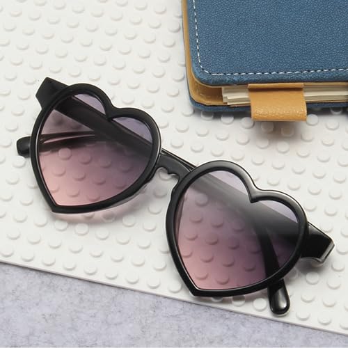 WZWLKJ Girls heart Shaped Sunglasses UV 400 Protection Kids Love Heart Sunglasses Outdoor Beach Holiday Age 3-10 Years4