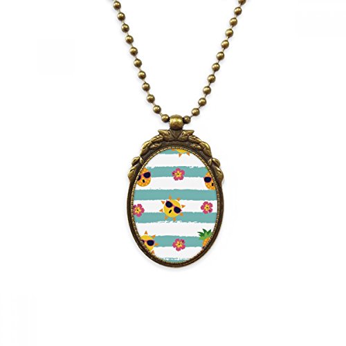 Collier homme laiton ananas fini les bijoux ternes avec ce pendentif vintage luxe