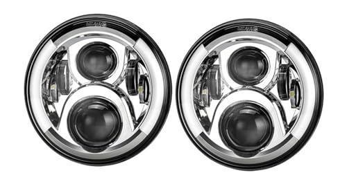 Phares LED H4 Toyota Land Cruiser FJ40 FJ45 7 Pouces Halo Éclairage Tout-Terrain