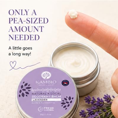 KAMBIO Deodorant Cream 12 Hr Odor Protection French Lavender Travel Size image 5