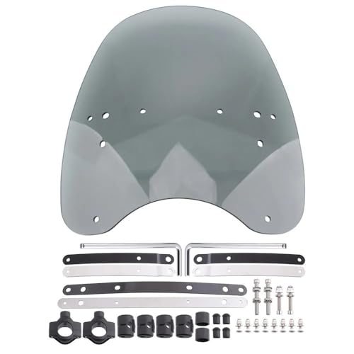 Pare-brise moto résistant aux vibrations pour guidon 22mm et 25mm