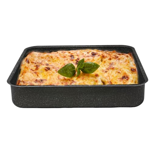 NAMAI - Teglia Forno Quadrata, 32CM x 32CM x 7CM H, Lasagnera Antiaderente, Alluminio Resistente, Adatta In Lavastoviglie, Made In Italy (30cm x30cm)