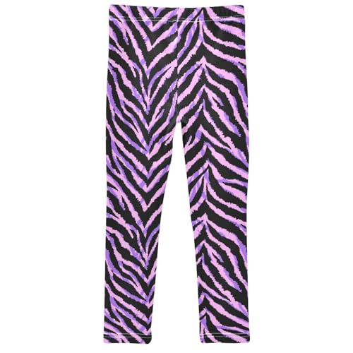 ZZXXB Mardi Gras Confetti Girl's Leggings Soft Ankle Length Active Stretch Pants Bottoms Kids Dance Yoga Tights 4-10 Years2