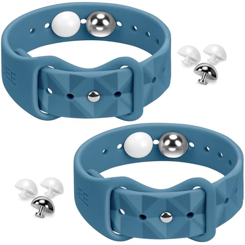 Image of Motion Sickness Bracelets for Travel: Acupressure Anti Nausea Wristband for Morning Sickness - Sea Sickness Wristbands for Car Boat Air - Nausea Bands for Motion Sickness 1 Pair Blue Color