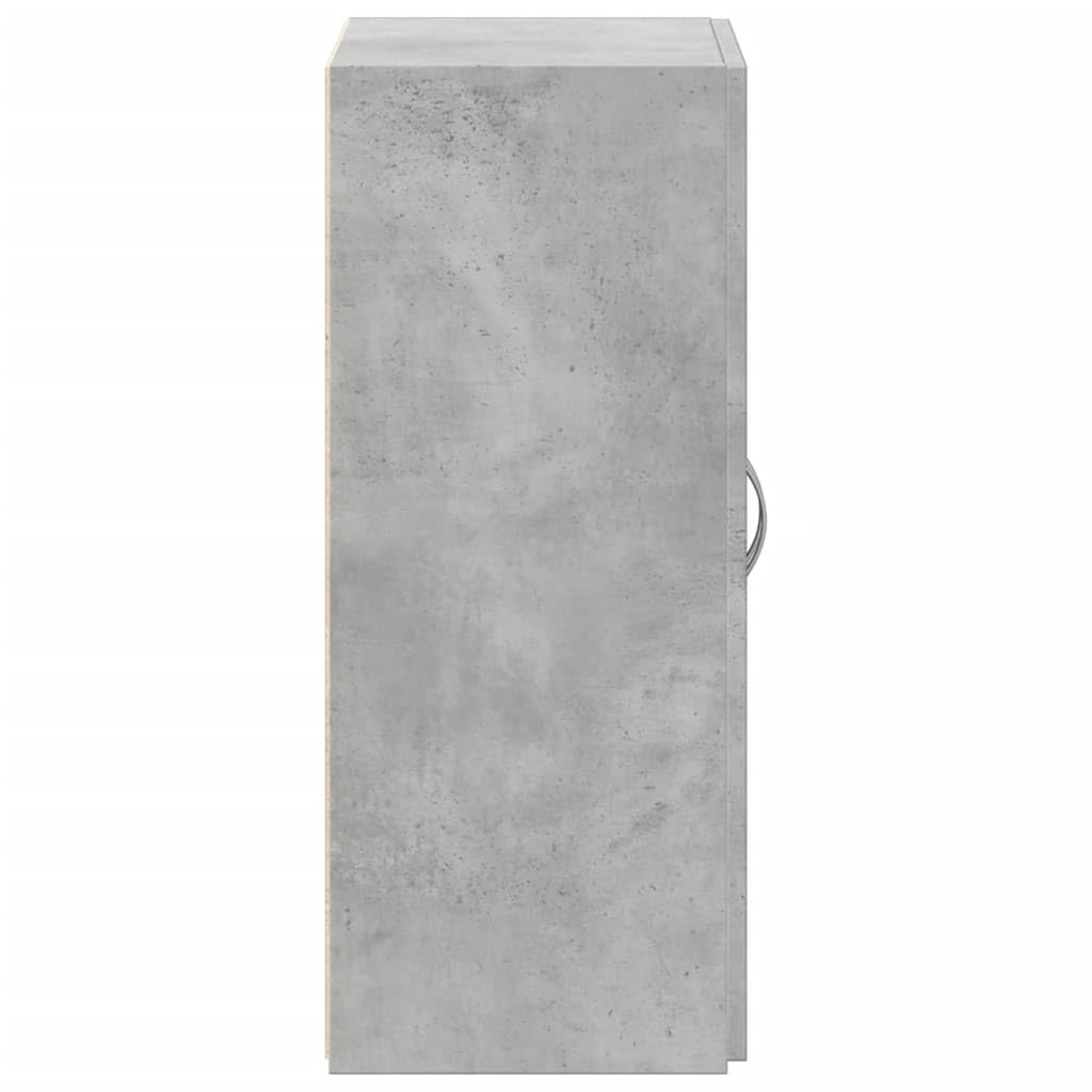 Brokky Schedario Grigio Cemento 60x32x77,5 cm in Legno Multistrato,Cassettiera,Mobiletto da Ufficio con Serratura,Regolabile per Cartelle Sospese,Superficie Testurizzata,per Ufficio,Studio