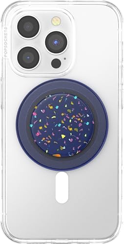 Image of PopSockets Phone Grip for MagSafe, Magnetic Holder, Phone Stand, Navy Blue - French Navy Regrind