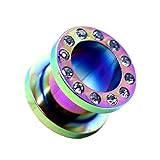 1 pieza o 1 kit Flesh Tunnel tornillo rosca