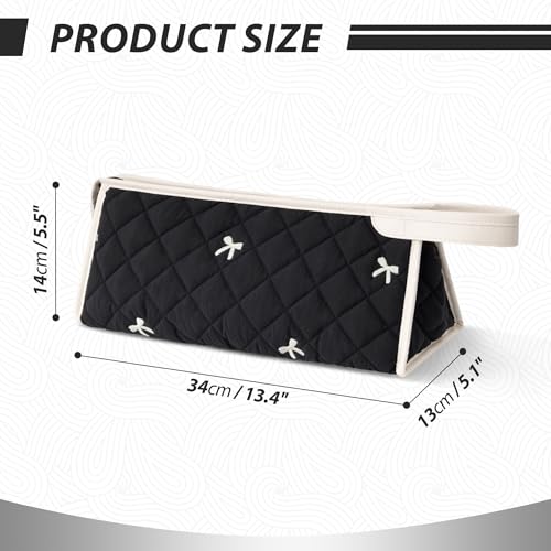 Linpr Reise Tasche für Airwrap Styler, Tragbare Aufbewahrungstasche für Haarstyling Werkzeuge und Zubehör, Kompatibel mit Shark FlexStyle/Supersonic Haartrocknern und Lockenstäben (Schleife Schwarz)
