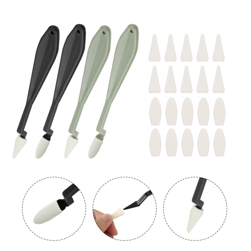 46 ferramentas de desenho de esboço, caneta esponja de mistura de artista de cabeça dupla com raspad