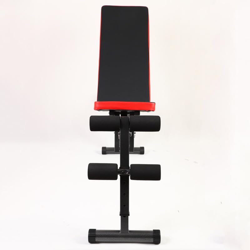 Pulvo Weight Bench, Adjustable Strength Training Bench for Full Body Workout with Fast Folding-black