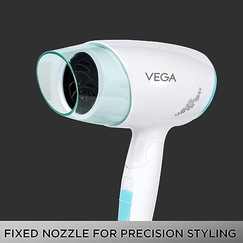 Vega Insta Look 1400 Watts Foldable Hair Dryer for Women with Automatic Cut-Off, Cool Shot Button & 3 Heat/Speed Settings, Foldable Handle with Non Slip Grip Handle, (VHDH-23) - Image 5